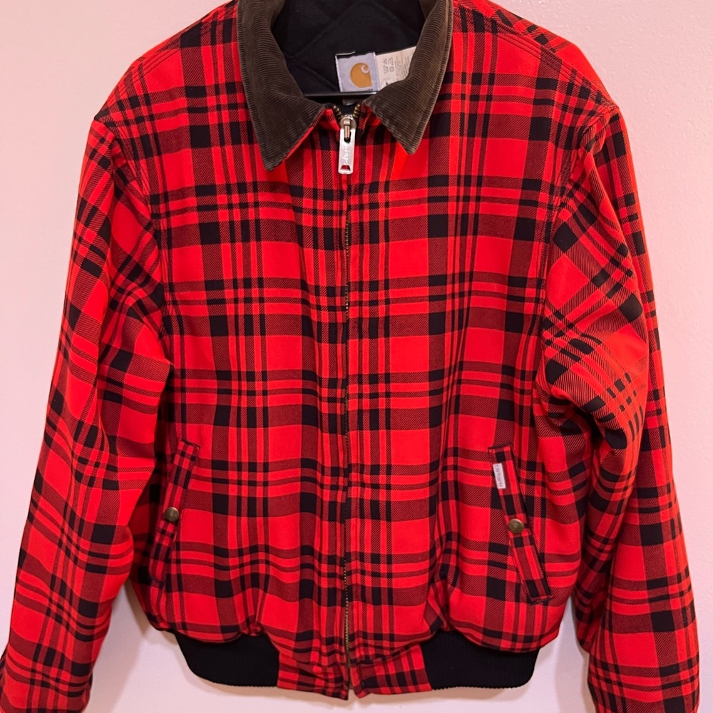 Vtg 90s Carhartt Buffalo Plaid Jacket